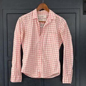 Frank & Eileen Women's Barry Gingham Button-Up Shirt - Size XS, Pink & White